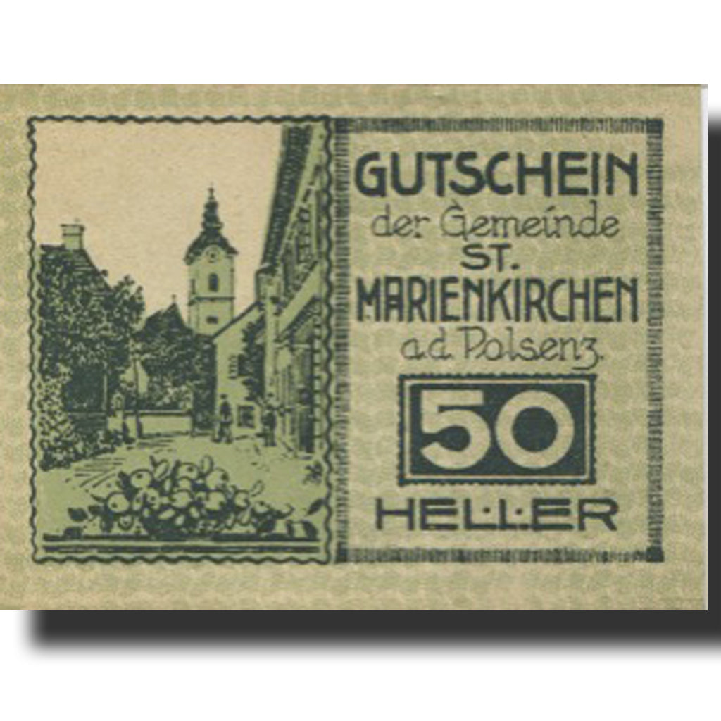 Banknote, Austria, Marienkirchen, 50 Heller, rue, UNC(63), Mehl:FS 909a