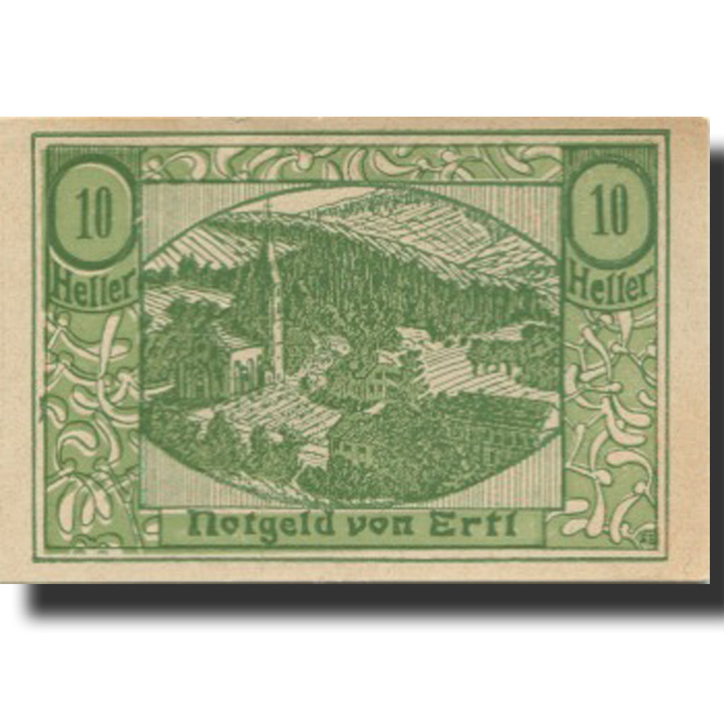 Banknote, Austria, Ertl, 10 Heller, paysage 1920-12-30, UNC(63) Mehl:FS 185b