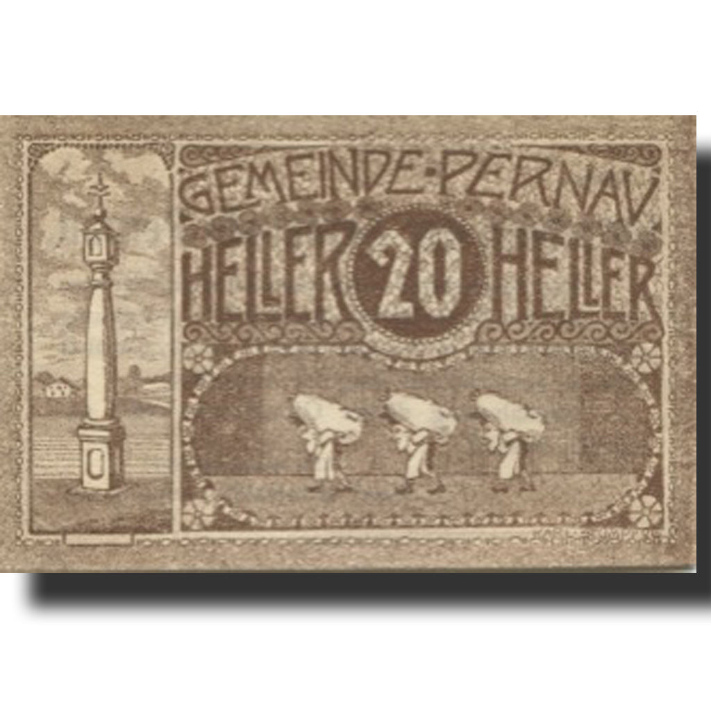Banknote, Austria, Pernau, 20 Heller, personnage, 1920 UNC(63) Mehl:FS 734II