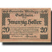 Banknote, Austria, Windegg, 20 Heller, ruine, 1920 UNC(63) Mehl:FS 1241Ia