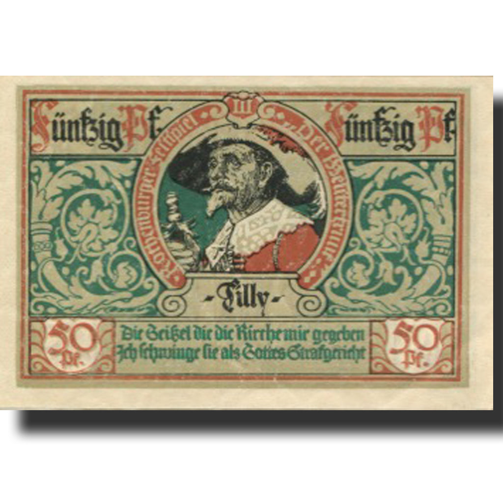 Geldschein, Deutschland, Rothenburg, 50 Pfennig, Blason, 1921 UNZ- Mehl:1142.2a