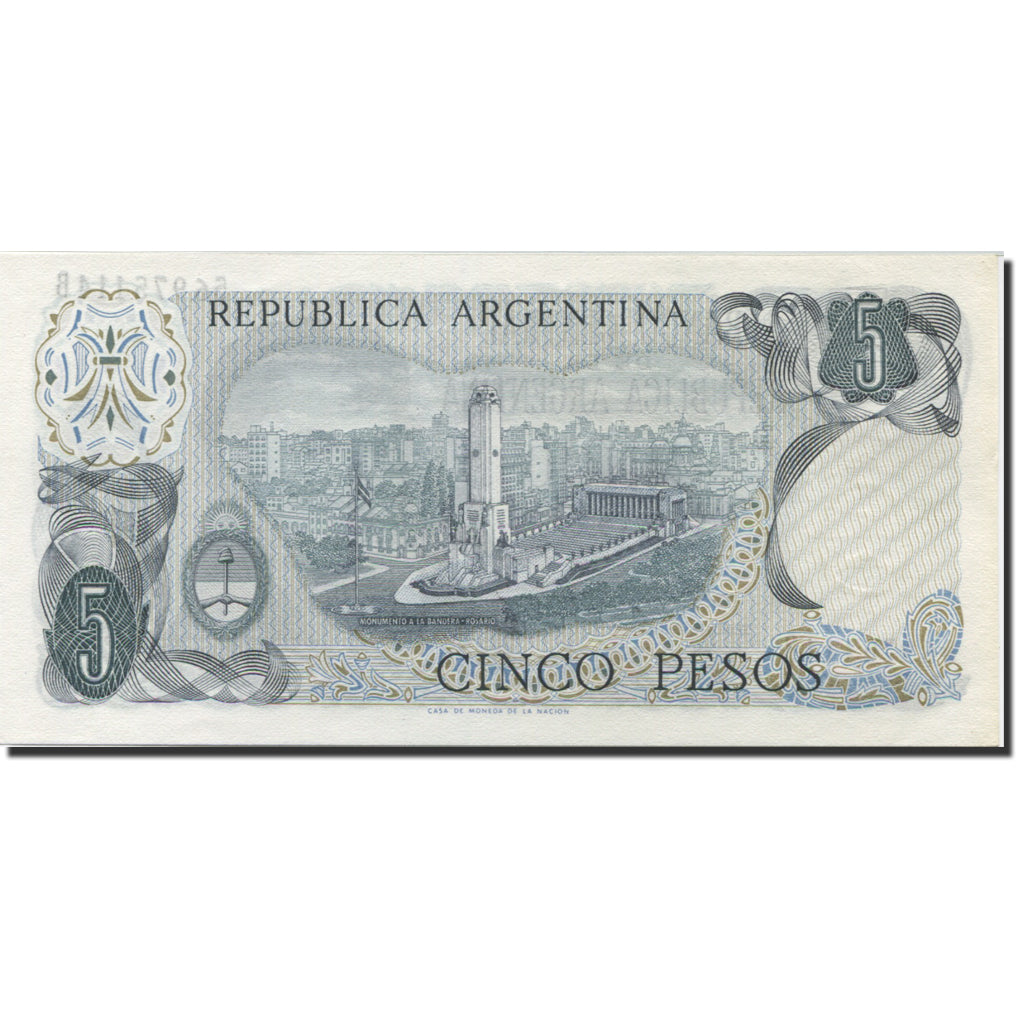 Geldschein, Argentinien, 5 Pesos, Undated (1974-1976), KM:294, UNZ-