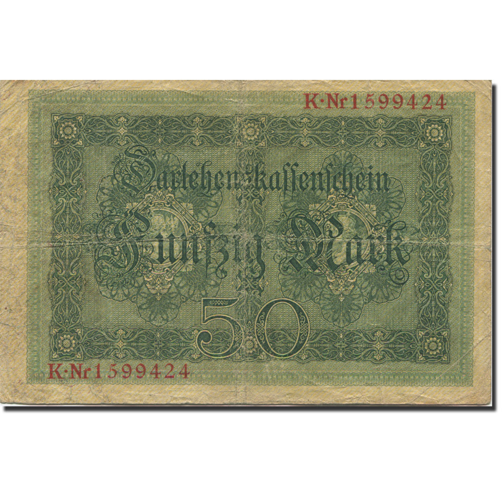 Banknote, Germany, 50 Mark, 1914, 1914-08-05, KM:49b, VF(20-25)