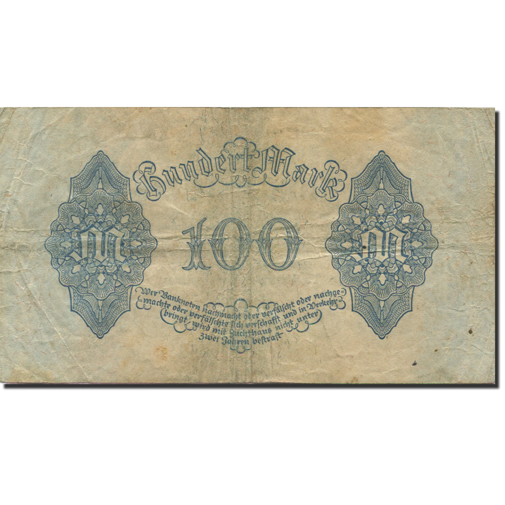 Geldschein, Deutschland, 100 Mark, 1922, 1922-08-04, KM:75, SS