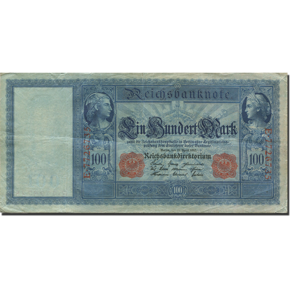 Banknot, Niemcy, 100 Mark, 1910, 1910-04-21, KM:42, VF(20-25)