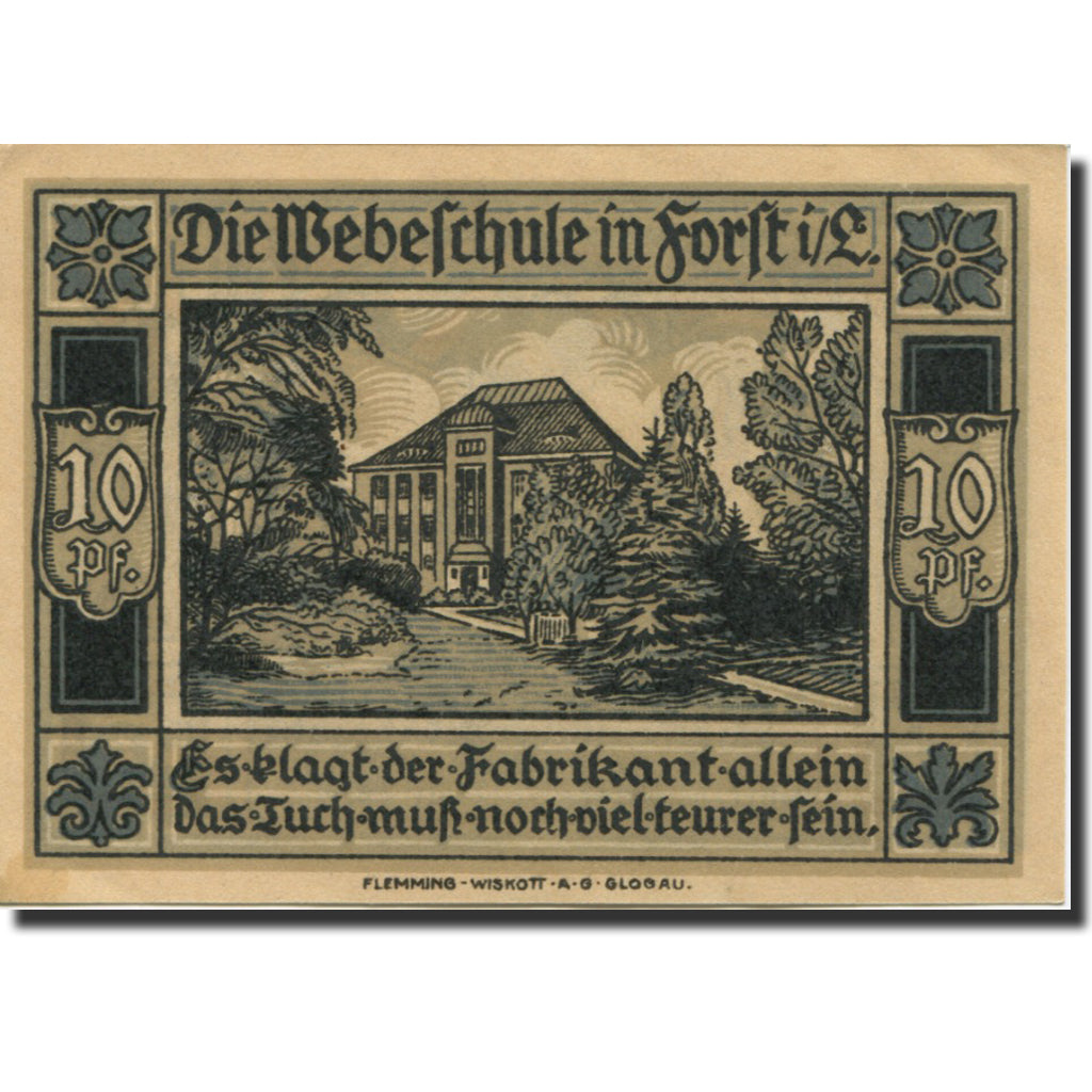 Banknote, Germany, forst, 10 Pfennig, Blason, 1921 UNC(63) Mehl: 371.1