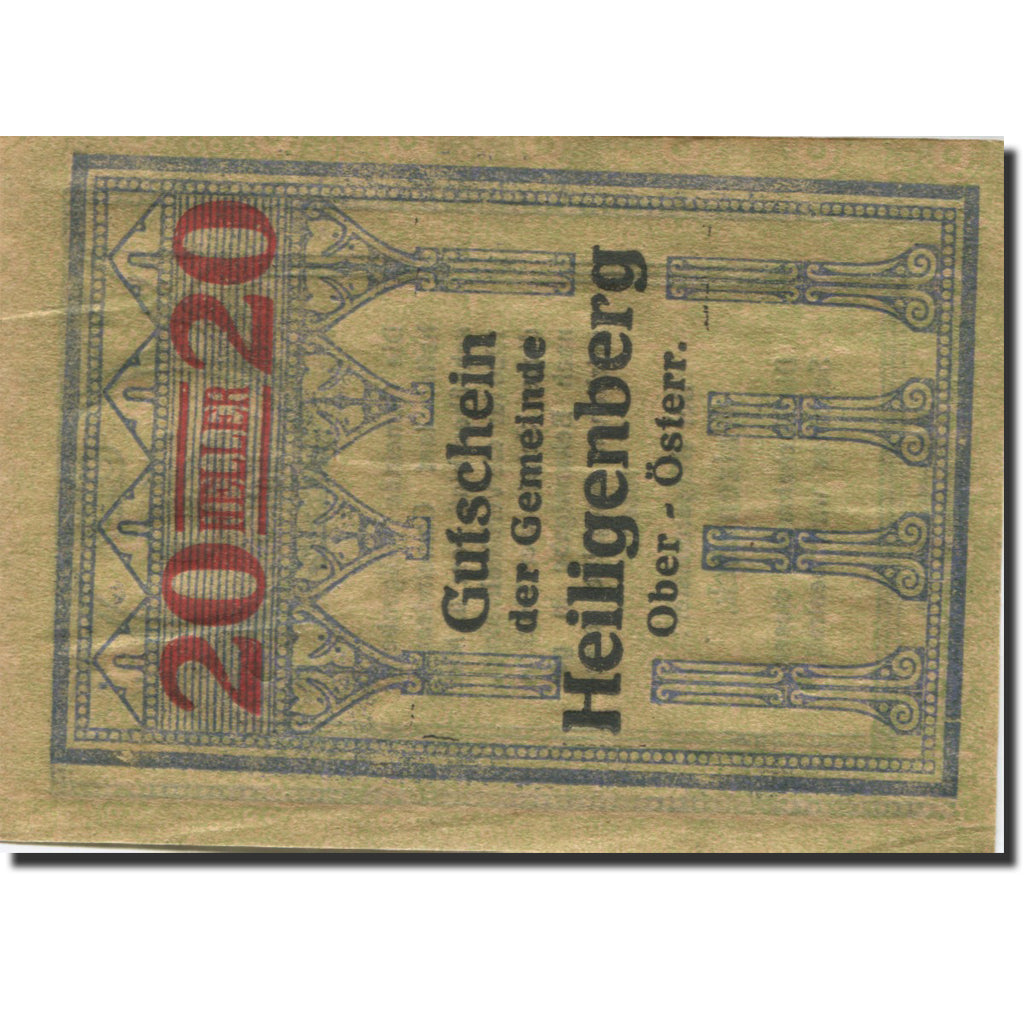 Banknote, Austria, Heiligenberg, 20 Heller face value UNC(63), Mehl:FS 361Ia