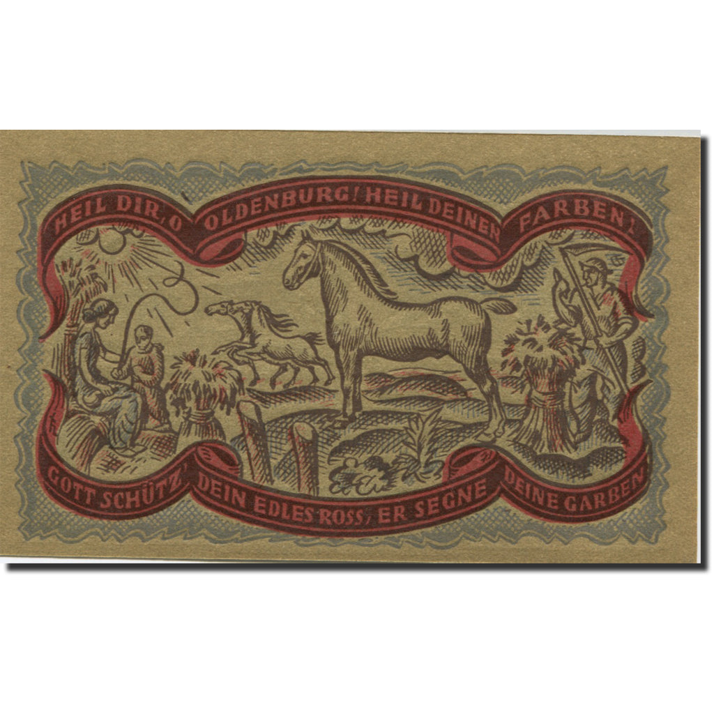 Banknote, Germany, Oldenburg, 50 Pfennig, Blason, 1921, UNC(63), Mehl:1017.1