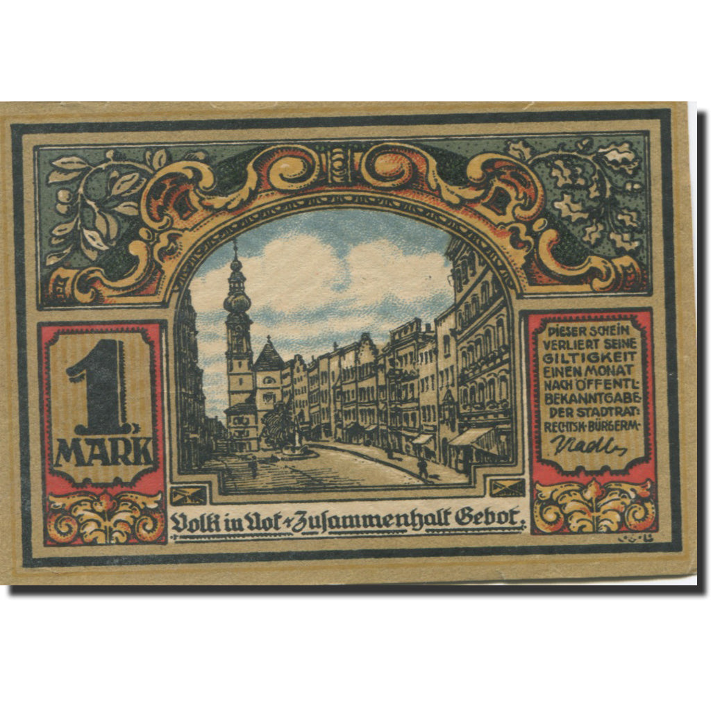 Banknote, Germany, Trostberg, 1 Mark, Ville, 1920, AU(55-58), Mehl:1348.2