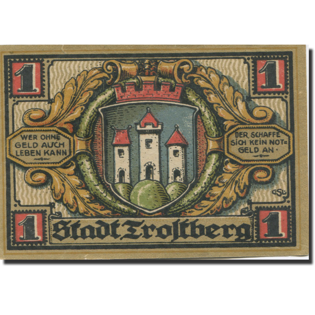 Banknote, Germany, Trostberg, 1 Mark, Ville, 1920, AU(55-58), Mehl:1348.2