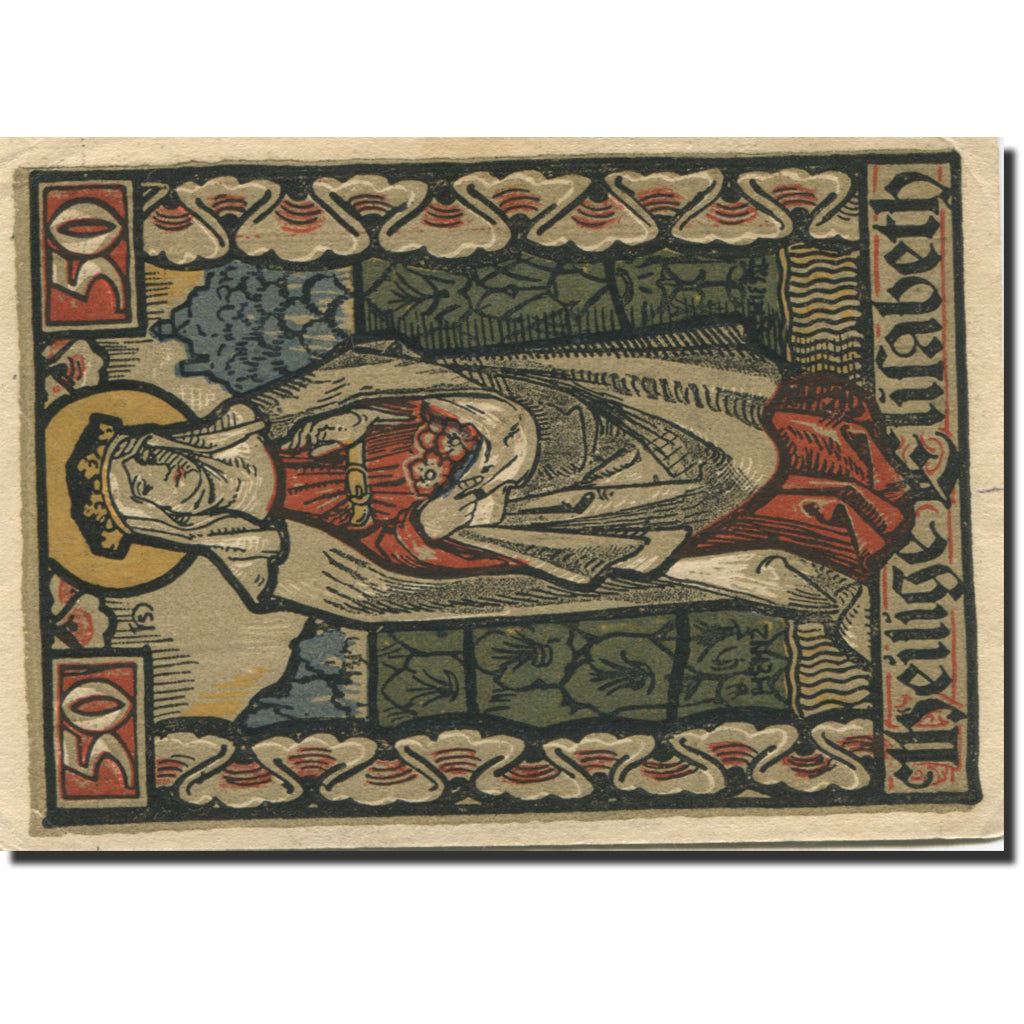 Banknote, Germany, Eisenach, 50 Pfennig, Monument, 1920, AU(55-58) Mehl:320.4a