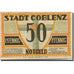 Banknote, Germany, Coblenz, 50 Pfennig, château, 1921, AU(55-58) Mehl:233.1a