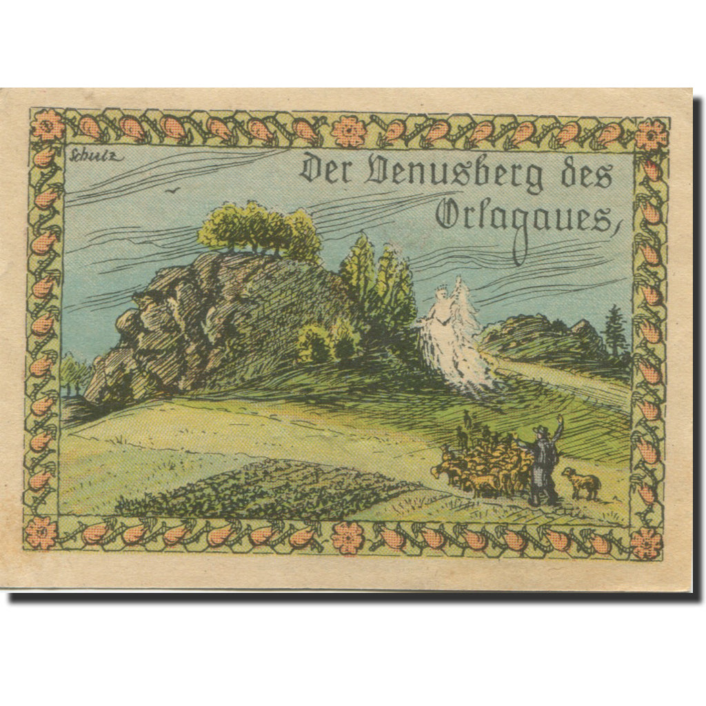 Banknote, Germany, Rehmen, 25 Pfennig, rocher, 1921 AU(55-58) Mehl:1108.1