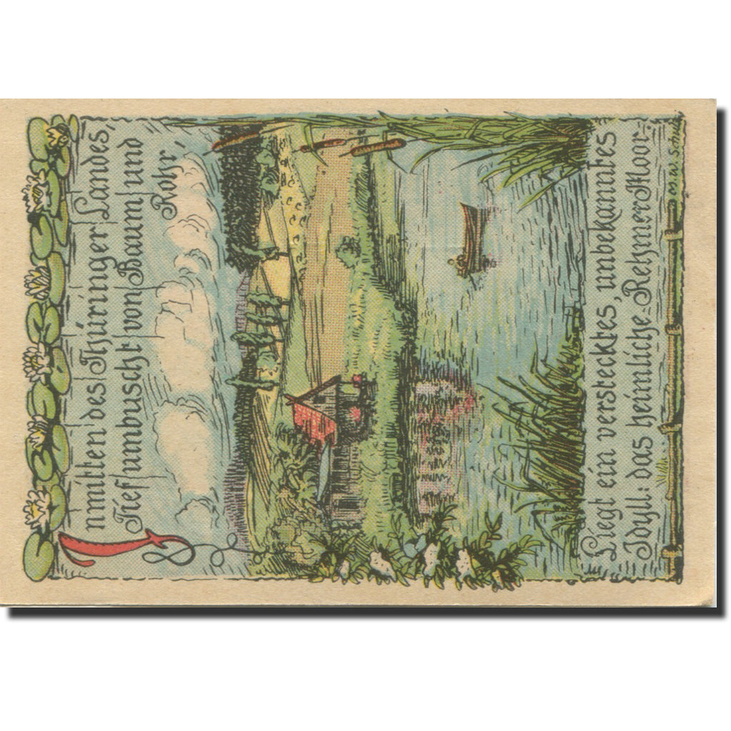 Banknote, Germany, Rehmen, 25 Pfennig, lac, 1921 UNC(63) Mehl:1108.1