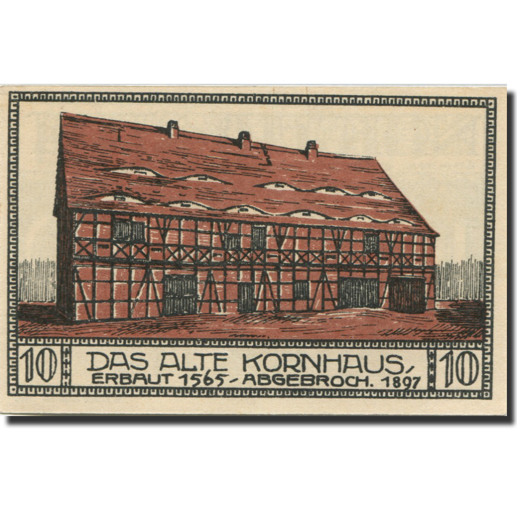 Banknote, Germany, Bitterfeld, 10 Pfennig, Eglise 1, 1921, UNC(63), Mehl:111.1