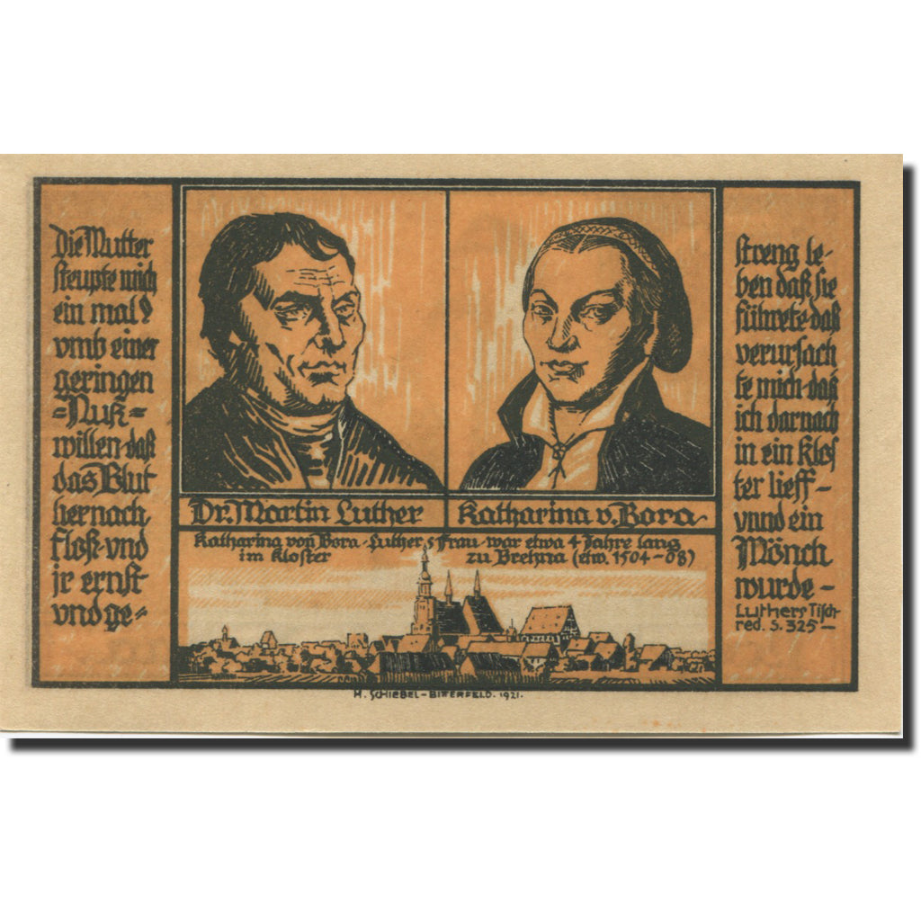 Billete, Alemania, Brehna, 50 Pfennig, château, 1921, SC, Mehl:160.3