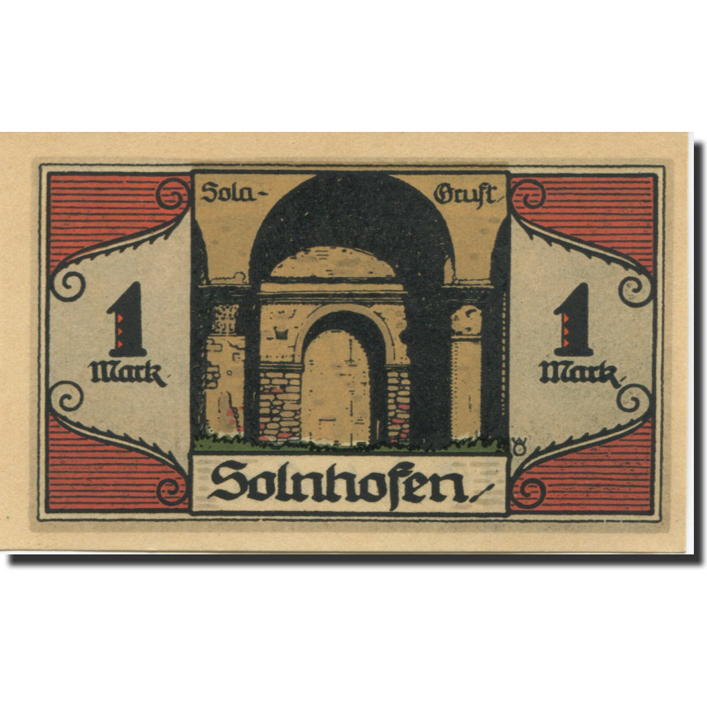 Geldschein, Deutschland, Solnhofen, 1 Mark, personnage, 1921 UNZ- Mehl:1236.1a