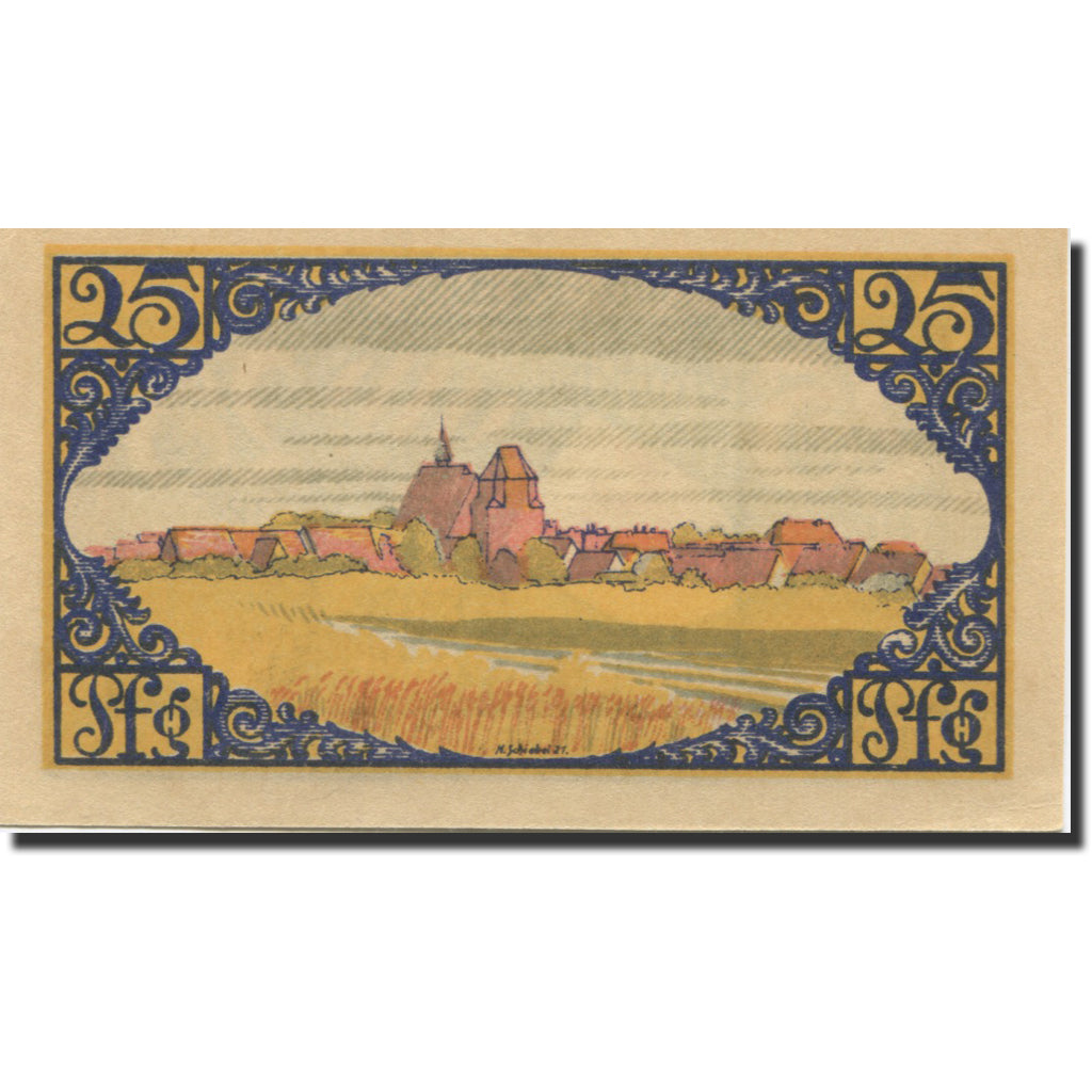 Banknote, Germany, Brehna, 25 Pfennig, Blason, 1921, UNC(63), Mehl:160.2