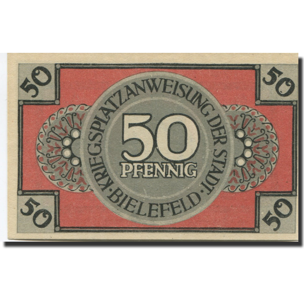Banknote, Germany, Bielefeld, 50 Pfennig, personnage, UNC(63), Mehl:103