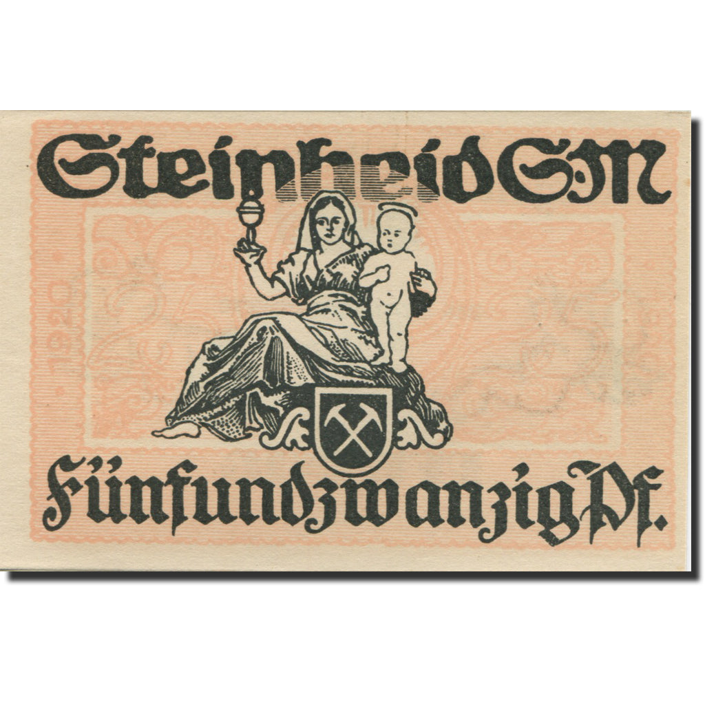 Banknote, Germany, Steinheid, 25 Pfennig, personnage, 1920, UNC(63), Mehl:108.4c