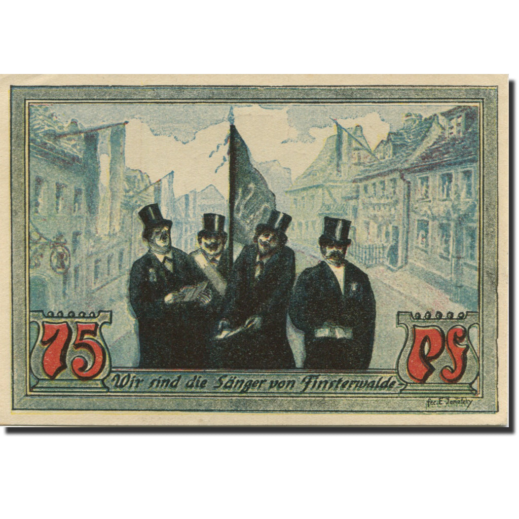Banknote, Germany, Finsterwalde, 75 Pfennig, village, 1921, UNC(63), Mehl:362.1a