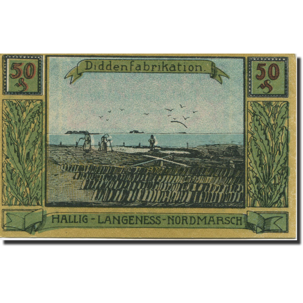 Banknote, Germany, Hallig, 50 Pfennig, mer, 1921 UNC(63) Mehl:767.1