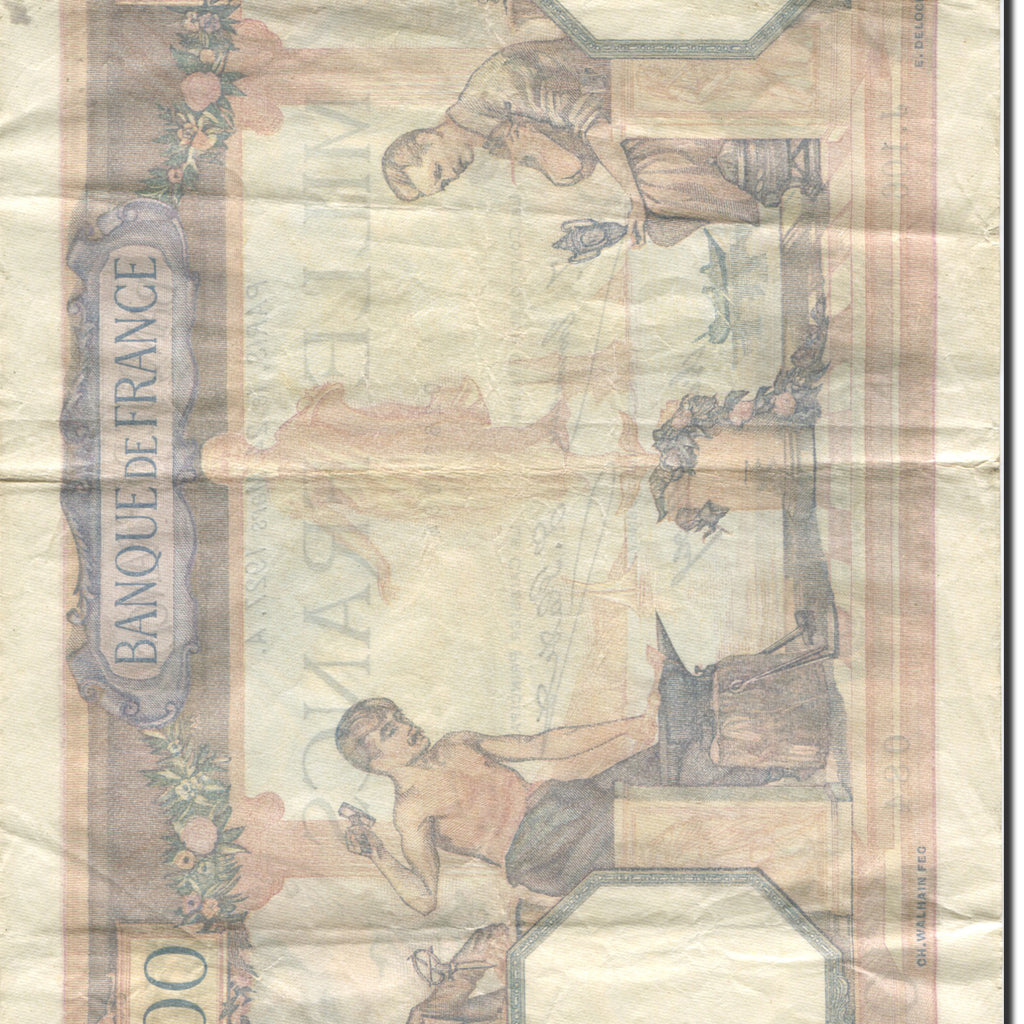 Francia, 1000 Francs, Cérès et Mercure, 1927, 1927-03-24, MBC Fay:37.01 KM:79a