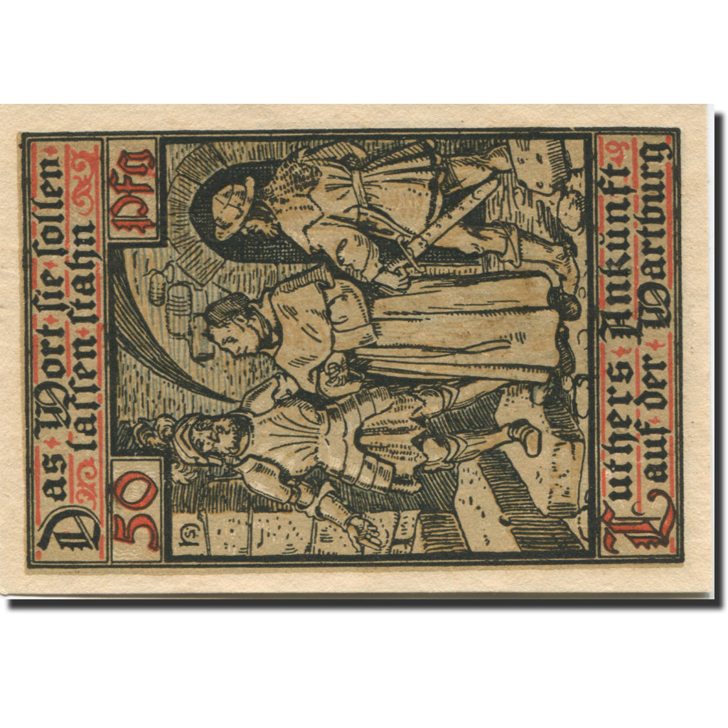 Banknote, Germany, Eisenach, 50 Pfennig, chevalier 1, 1921 UNC(63) Mehl:320.2a