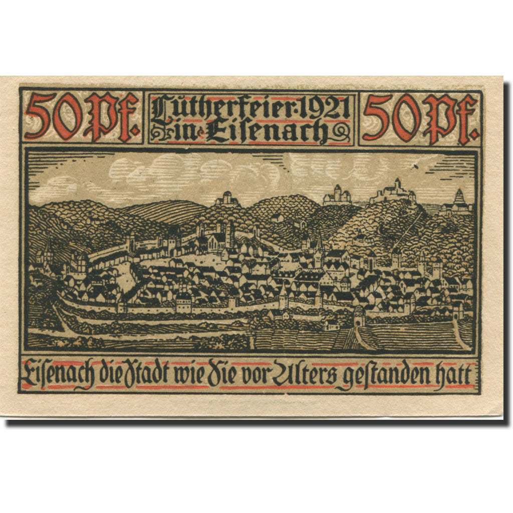 Banknote, Germany, Eisenach, 50 Pfennig, chevalier 3, 1921 UNC(63) Mehl:320.2a