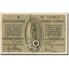 Banknote, Germany, Horn, 50 Pfennig, Monument, 1921, UNC(63), Mehl:628.1