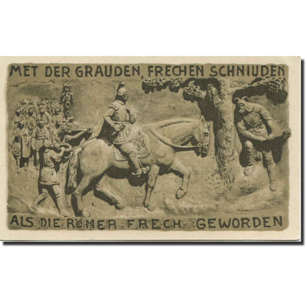 Banknote, Germany, Horn, 50 Pfennig, Monument, 1921, UNC(63), Mehl:628.1