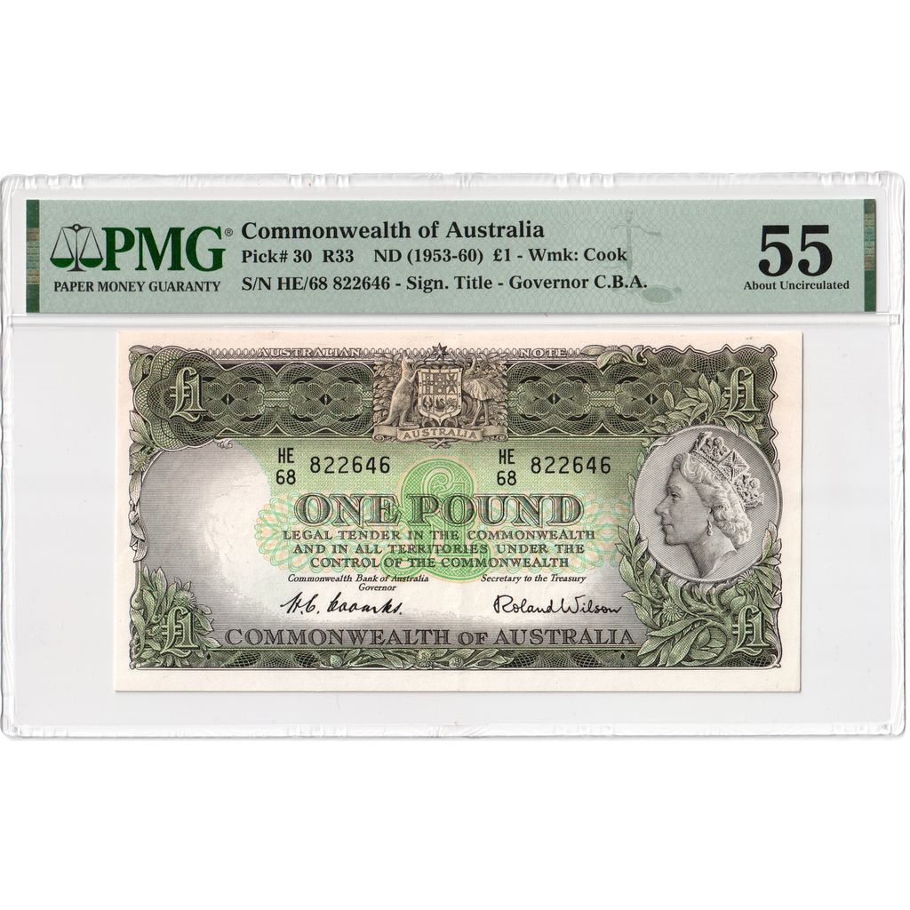 Australia, 1 Pound, Undated (1960-1961), AU 55, PMG