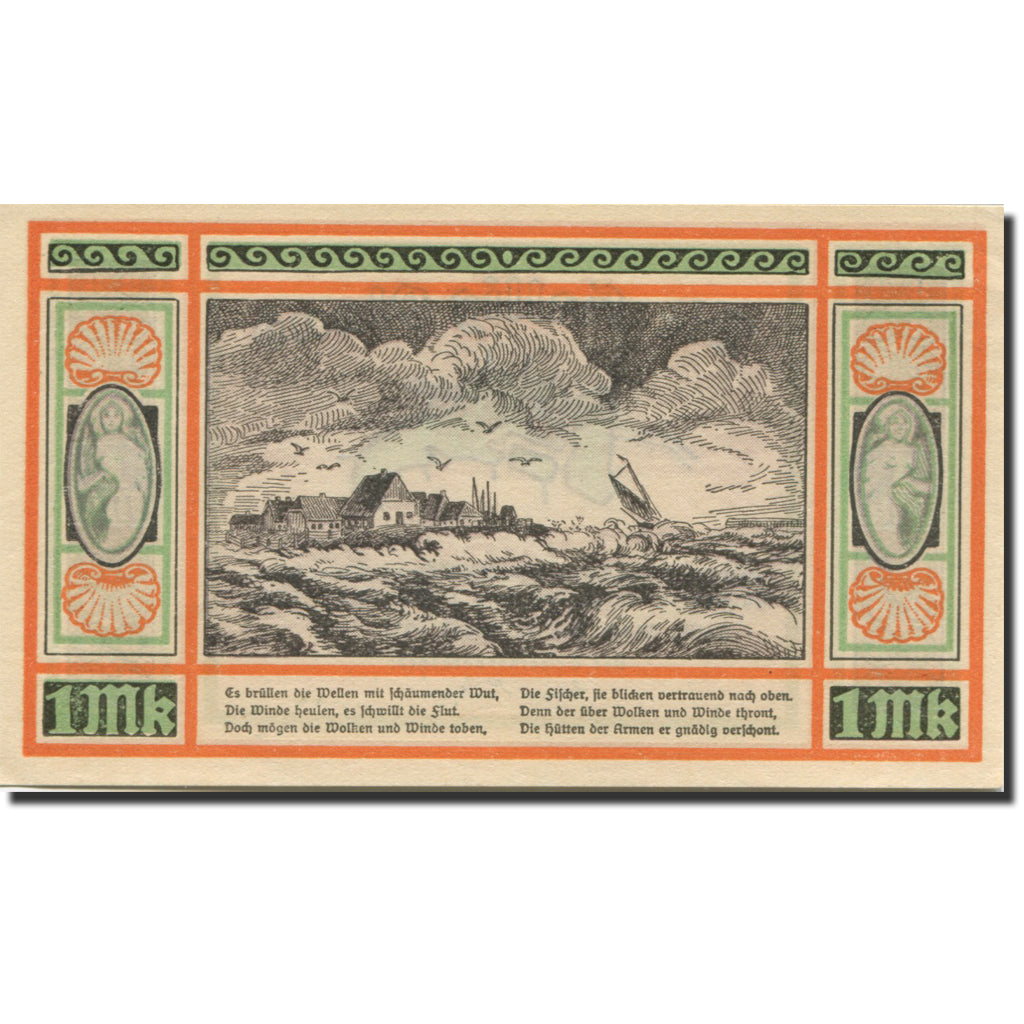 Banknote, Germany, Oland, 1 Mark, carte, 1922, 1922-05-01, UNC(63), Mehl:1013.1