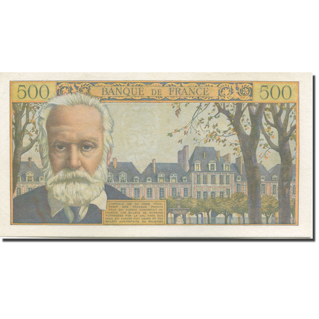 Francia, 500 Francs, Victor Hugo, 1958, 1958-02-06, SPL-, Fayette:35.08, KM:133b