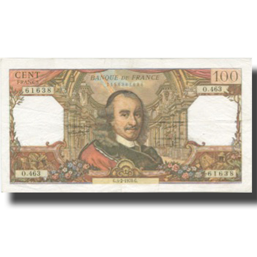 Francia, 100 Francs, Corneille, 1964, 1970-02-05, MBC, Fayette:65.30, KM:149c