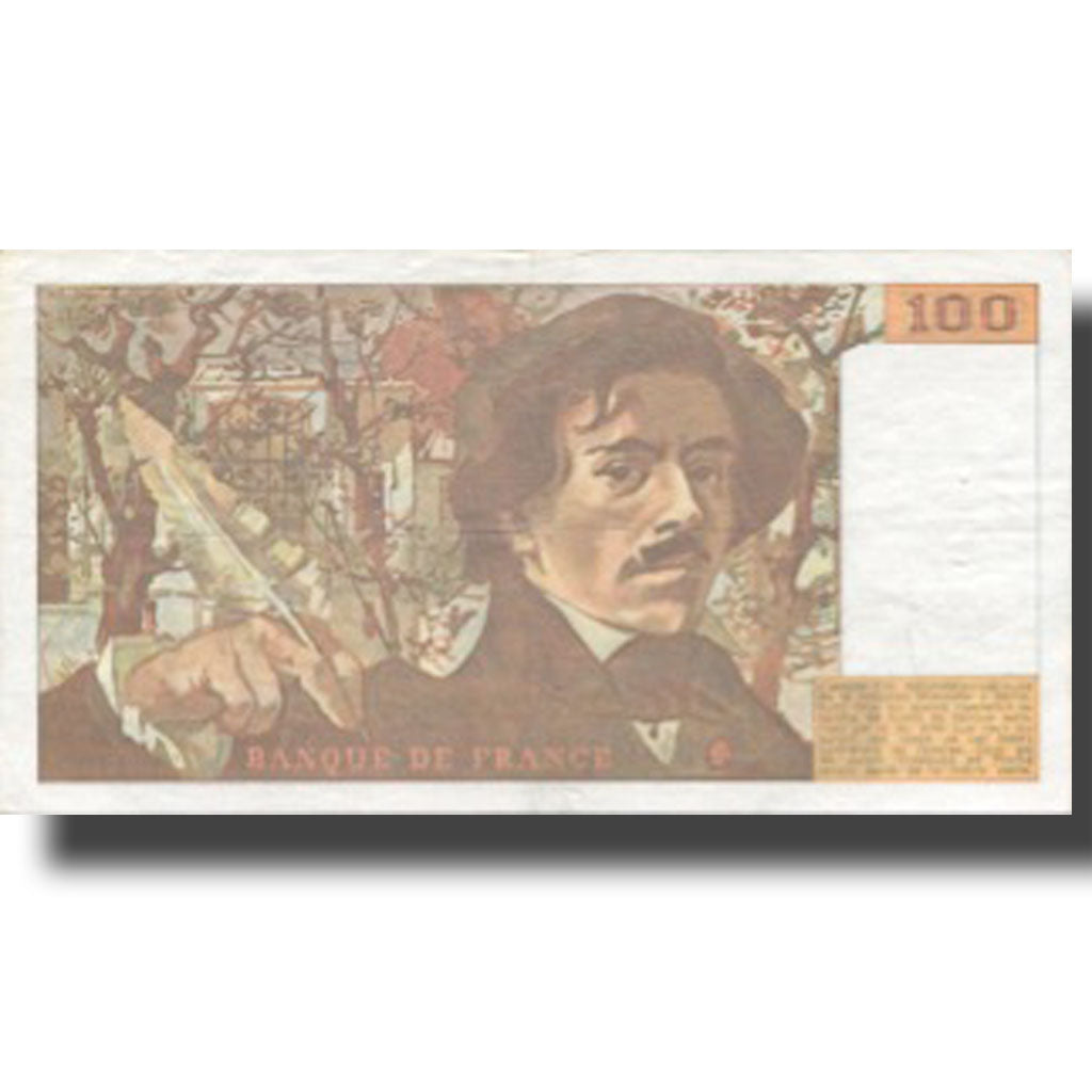 Francja, 100 Francs, Delacroix, 1978, 1986, AU(50-53), Fayette:69.10, KM:154b