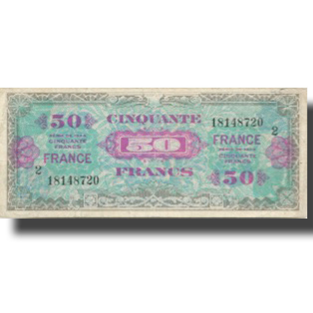 France, 50 Francs, 1945 Verso France, 1945-06-04, VF(30-35) Fayette:VF 24.02