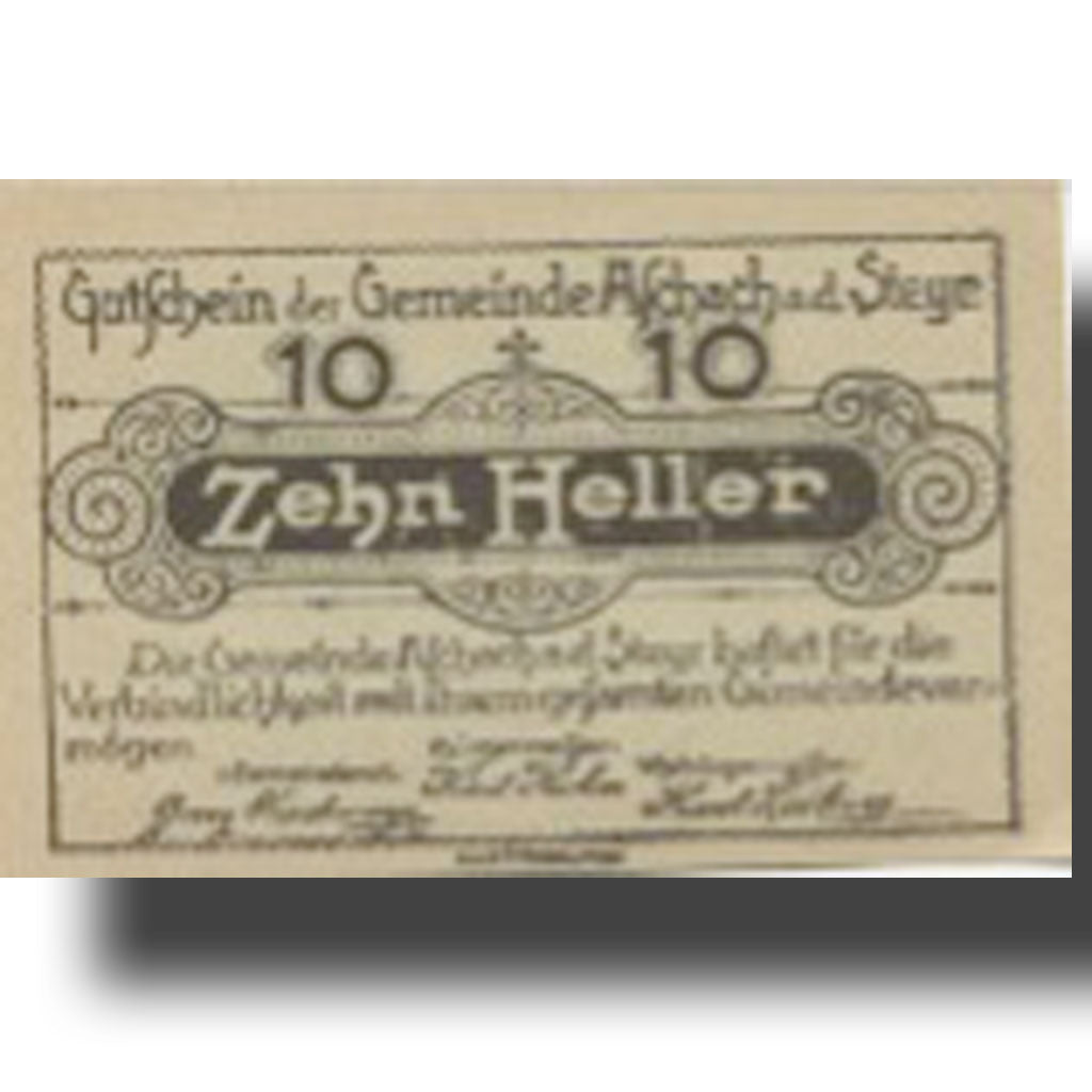 Banknote, Austria, Aschach, 10 Heller, ferme 1920-09-30, UNC(63), Mehl:FS 54a