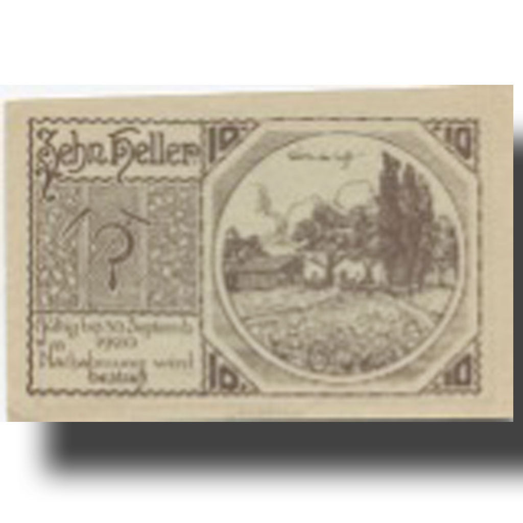 Banknote, Austria, Aschach, 10 Heller, ferme 1920-09-30, UNC(63), Mehl:FS 54a