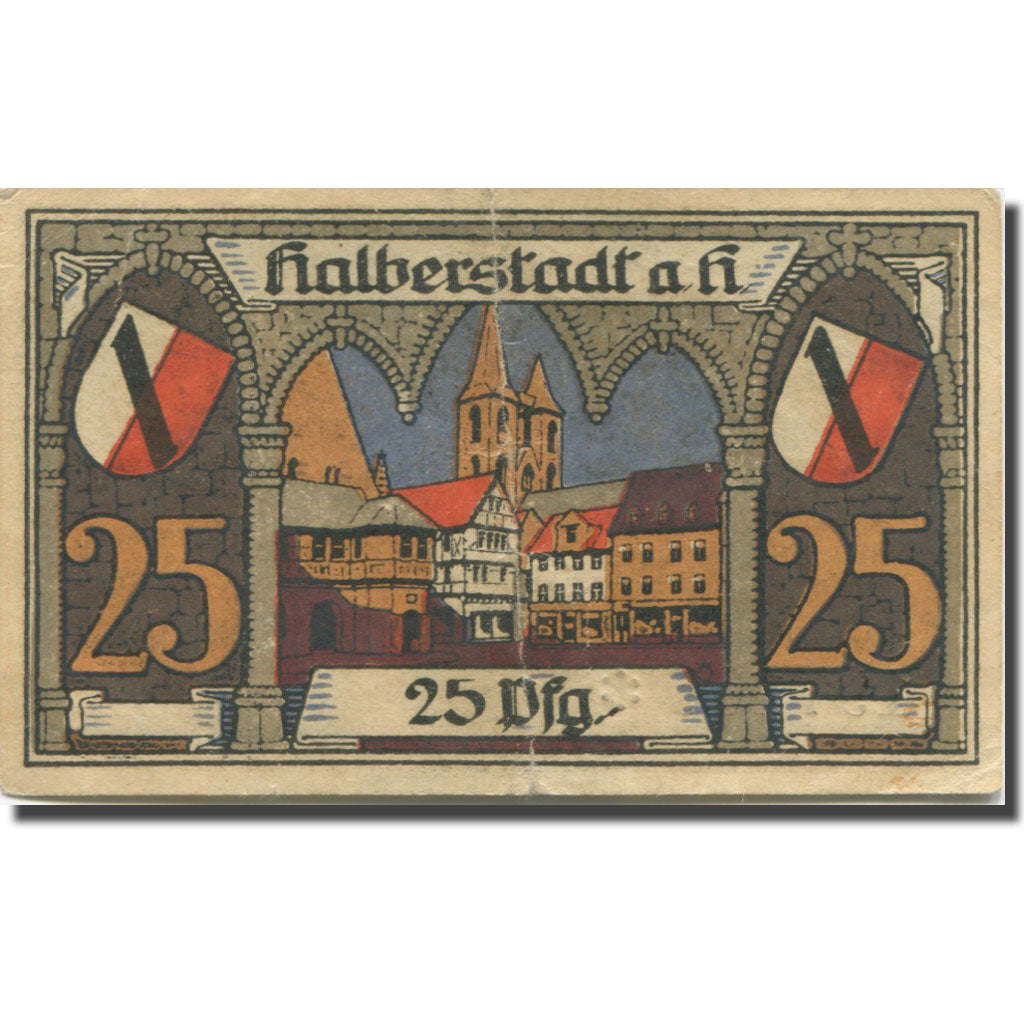 Banknote, Germany, Halberstadt, 25 Pfennig, chevalier 1920 EF(40-45) Mehl:504.1a