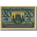 Banknote, Germany, Meiningen, 20 Pfennig, château, 1921 UNC(63) Mehl:877.3