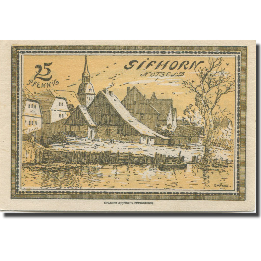 Banknote, Germany, Gifhorn, 25 Pfennig, hiver, 1921 UNC(63) Mehl:428.1