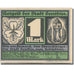 Banknote, Germany, Genthin, 1 Mark, personnage, 1921, AU(55-58) Mehl:419.2