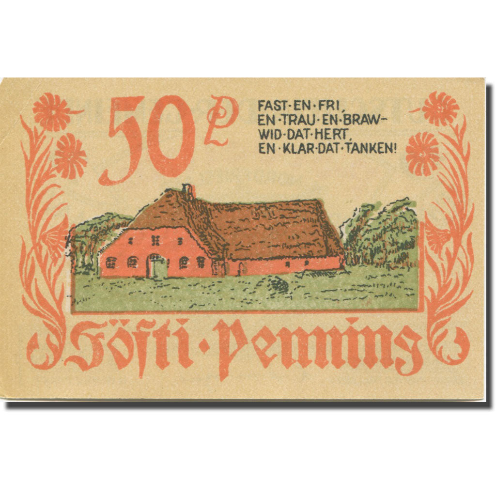 Banknote, Germany, Bordelum, 50 Pfennig, Blason 4, 1922, UNC(63) Mehl:143.1