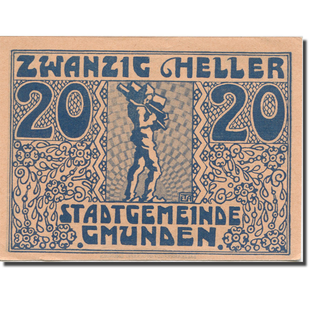 Banknote, Austria, Gmunden, 20 Heller, Blason, 1920 UNC(63) Mehl:FS 240IIa