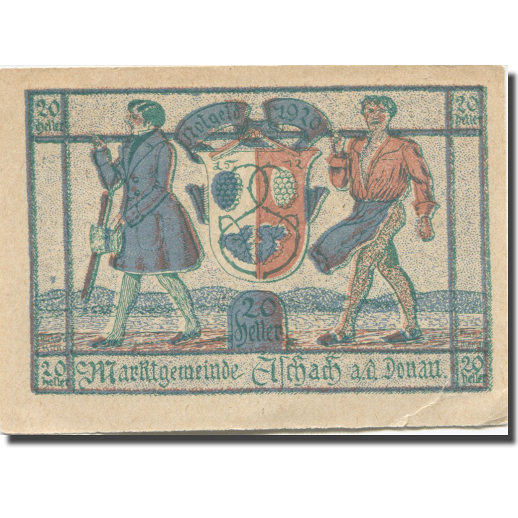 Banknote, Austria, Aschach, 20 Heller, Blason, EF(40-45), Mehl:FS 53IIb20