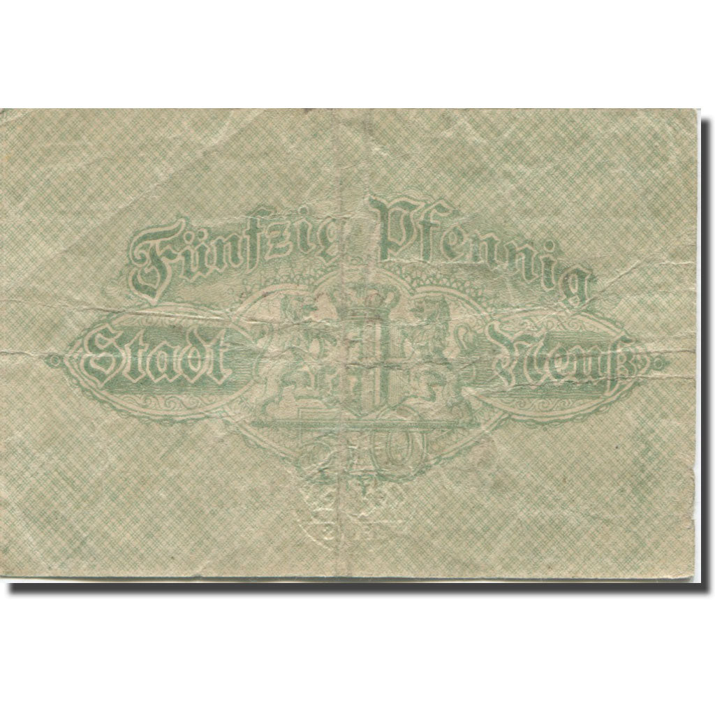 Billet, Allemagne, Neuk, 50 Pfennig, Blason, 1917, 1917-05-01, TB, Mehl:FS 679