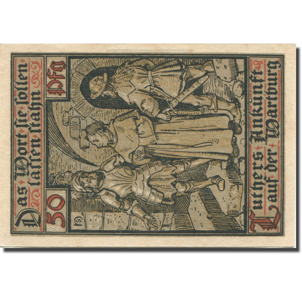 Banknote, Germany, Eisenach, 50 Pfennig, Blason, 1921 UNC(63) Mehl:320.2a