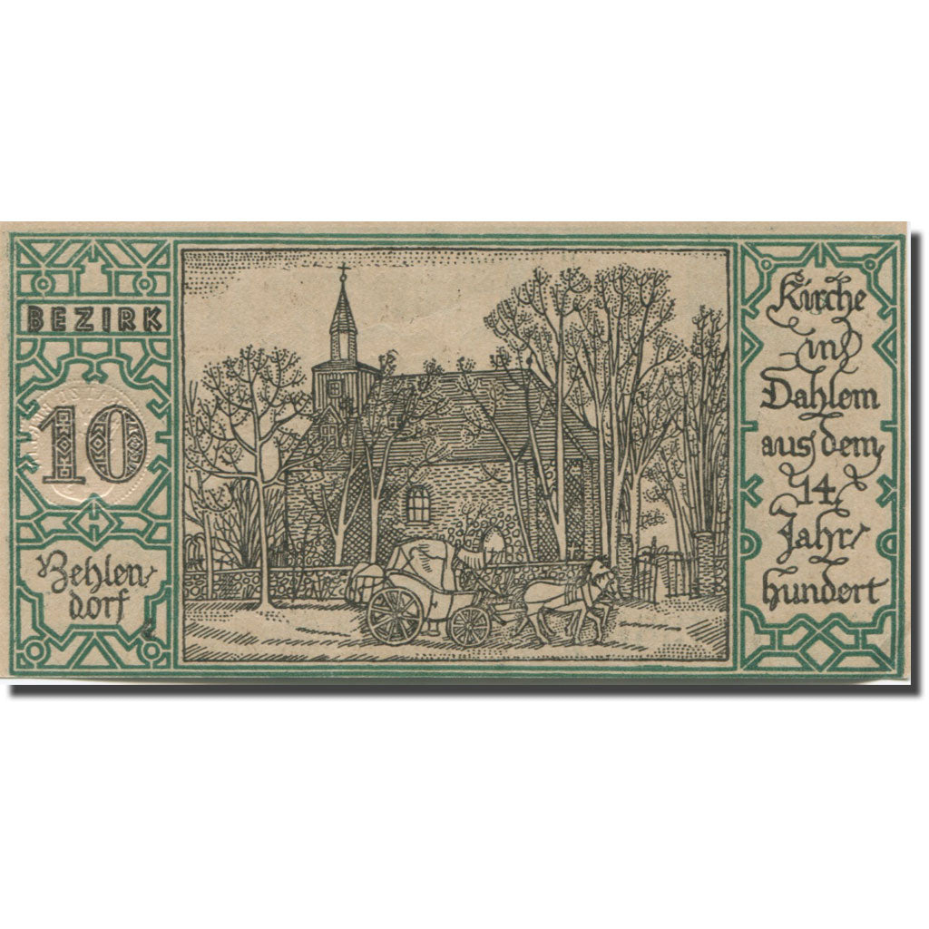 Billet, Allemagne, Berlin, 50 Pfennig, Eglise, 1921, 1921-09-09, SPL, Mehl:92.1