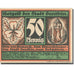 Banknote, Germany, Genthin, 50 Pfennig, personnage 1, 1921, UNC(63) Mehl:419.2
